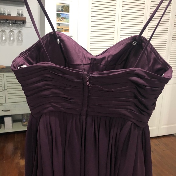 Purple Strapless Bridesmaid Dress - Picture 4 of 8